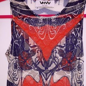 Vibrant flowy dress with cool patterns